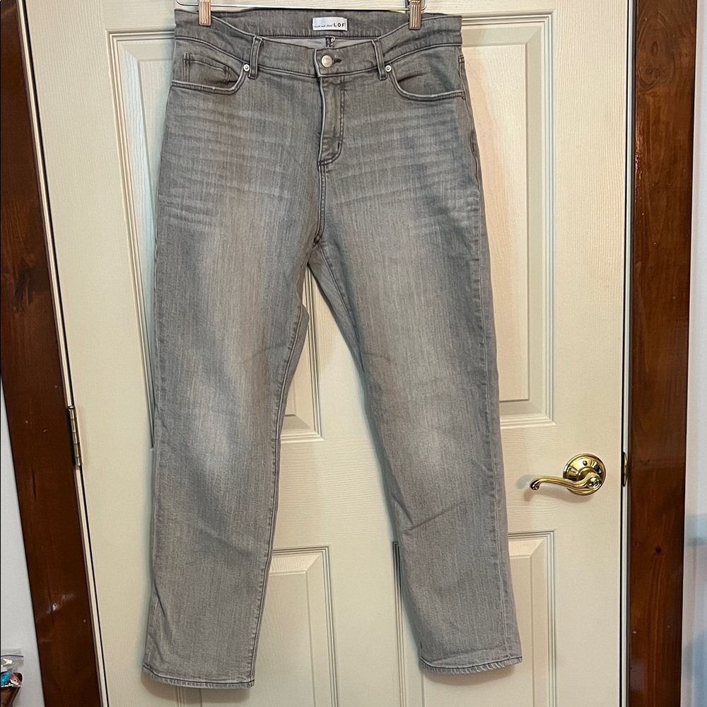 Loft Girlfriend Fit Grey Jeans